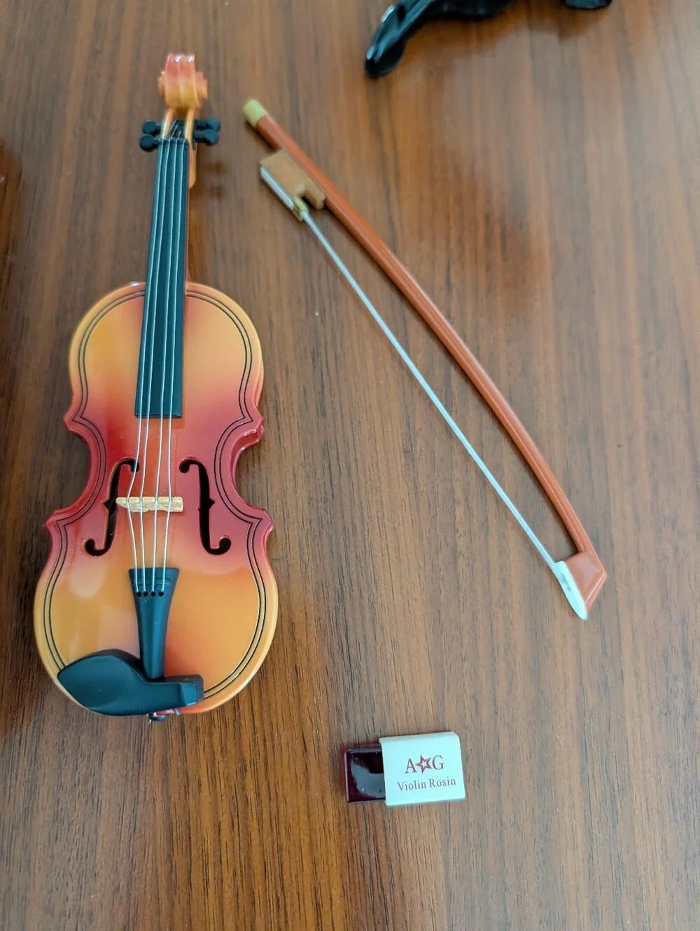 American Girl Doll Violin with Bow Carry Case Music Stand Pre Owned